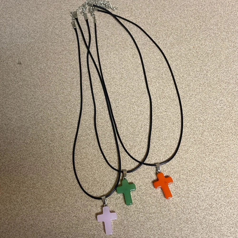 4/$20 bundle and save Kids Cross Pendant Necklace - Pink, Green, Orange